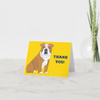 Inglês - Bulldog Illustration Bright Yellow