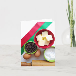 Cartão De Agradecimento Ingredientes para panificação de férias chocolate 