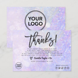 Cartão De Agradecimento Inserção do produto do pacote/Cartões de agradecim