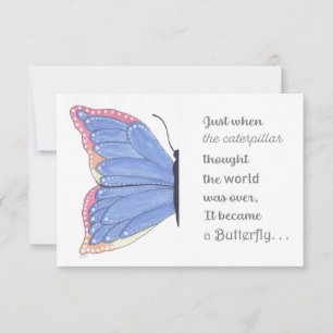 Cartão De Agradecimento Inspiração Butterfly