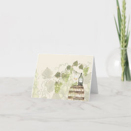 Cartão De Agradecimento Inspirado no Vinho e na Vinha