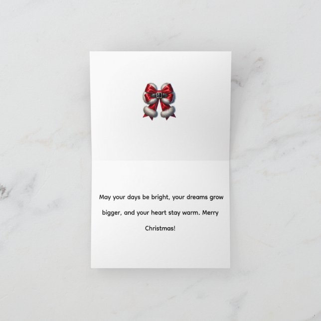 Cartão De Agradecimento Inspirational Merry Christmas Message (Interior)