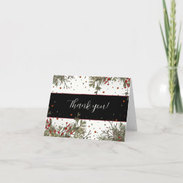 Cartão De Agradecimento Inspirivência Bonito Elegante casamento no inverno