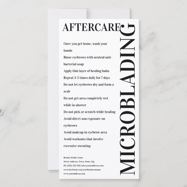 Cartão De Agradecimento Instrução Preta e Branca do Microblaver (Frente)