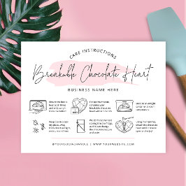 Cartão De Agradecimento Instruções para cuidados cardíacos com chocolate q