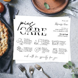 Cartão De Agradecimento Instruções para o tratamento de tortas Mínimo para