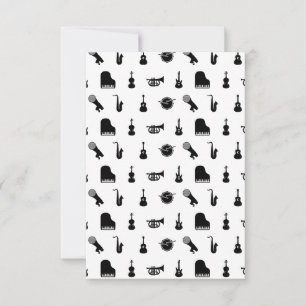 Cartão De Agradecimento Instrumentos Musicais Associados COR BG PERSONALIZ