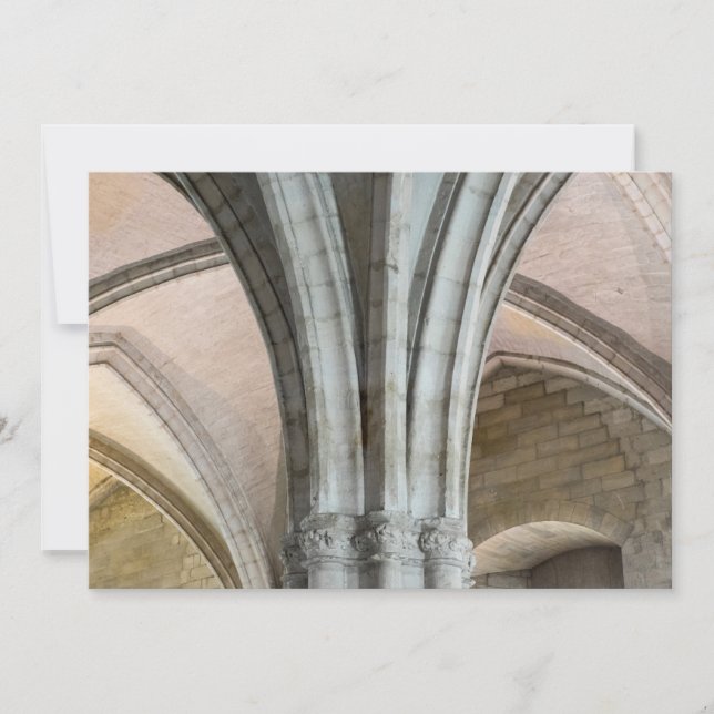 Cartão De Agradecimento Interior Do Palácio Papal (Frente)
