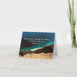 Cartão De Agradecimento Isaiah 43:2 Folded Greeting Card Blank
