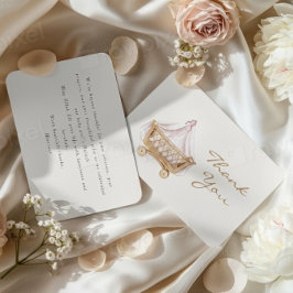 Cartão De Agradecimento Islamic Baby Girl Aqiqah Thank You Card