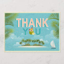 Cartão De Agradecimento Island Resort Beach Destino Obrigado