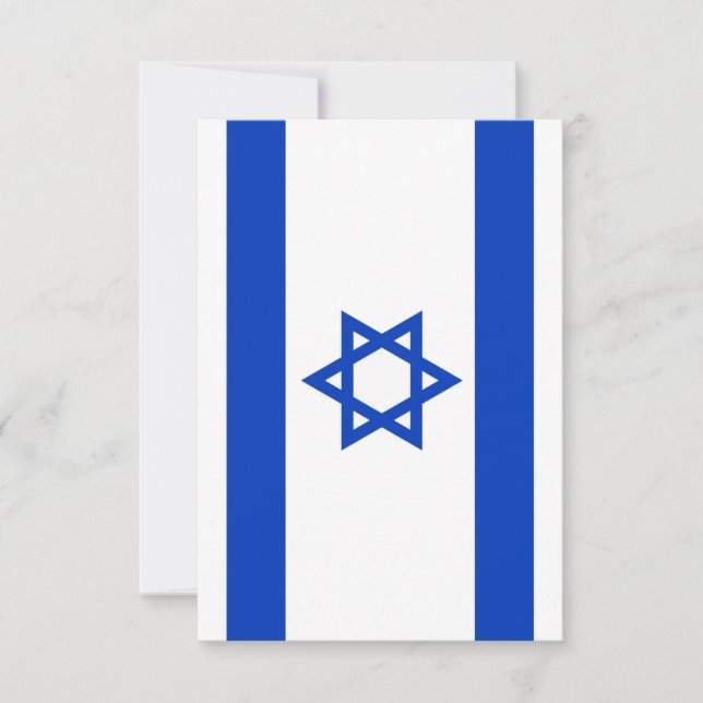 Cartão De Agradecimento Israel flag  (Frente)
