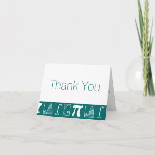 Cartão De Agradecimento It Adds Up in Teal Thank You Card