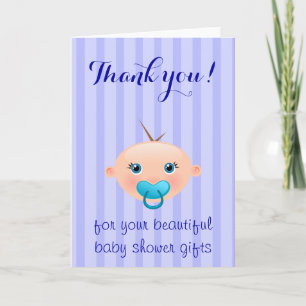 Cartão De Agradecimento It´s a Boy - Baby Shower Thank You Card