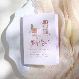 Cartão De Agradecimento It Takes A Village Baby Shower Thank You