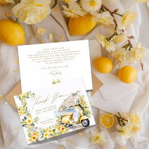 Cartão De Agradecimento Itália Itália Positano Amalfi Chá de panela Vespa