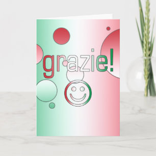 Cartão De Agradecimento Italian Gifts : Thank You / Grazie Face