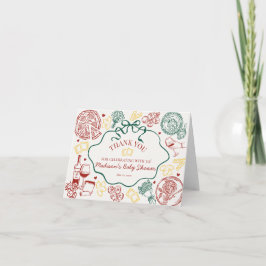 Cartão De Agradecimento Italian Pasta Dinner Party Thank You Card