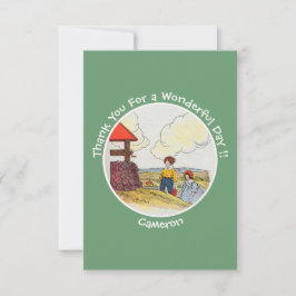 Cartão De Agradecimento Itens para Festa de Aniversário da Mãe Gansa Jack 