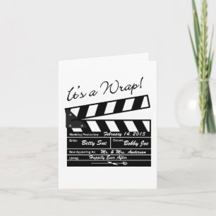Cartão De Agradecimento It's a Wrap - Movie Wedding Photo Thank You