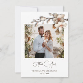 Cartão De Agradecimento Ivory 3D Magnolia Flower