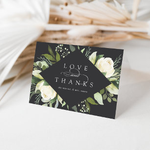 Cartão De Agradecimento Ivory Bloom   Watercolor Floral Wedding