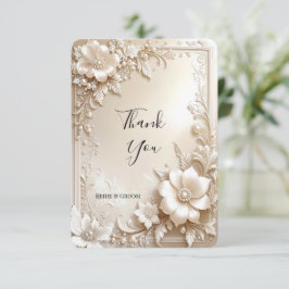 Cartão De Agradecimento Ivory Flowers Thank You Card