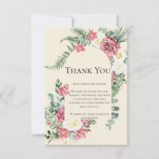 Cartão De Agradecimento Ivory Lace Elegant Personalized Wedding Gratitude