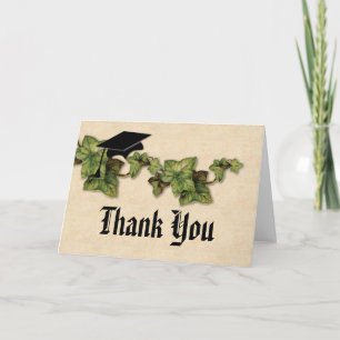 Cartão de agradecimento Ivy de graduação