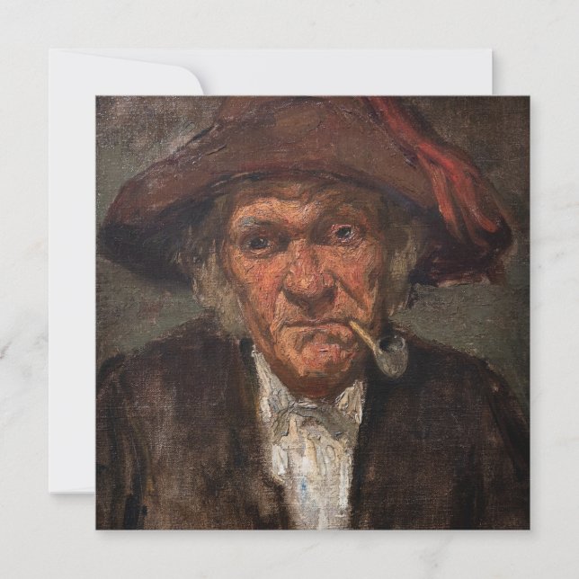 Cartão De Agradecimento James Whistler - Homem Fumando um Pipe (Frente)