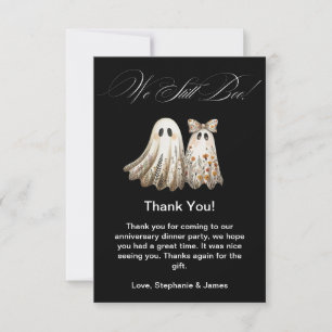 Cartão De Agradecimento Janto de Aniversário do Casamento Cute Halloween-T