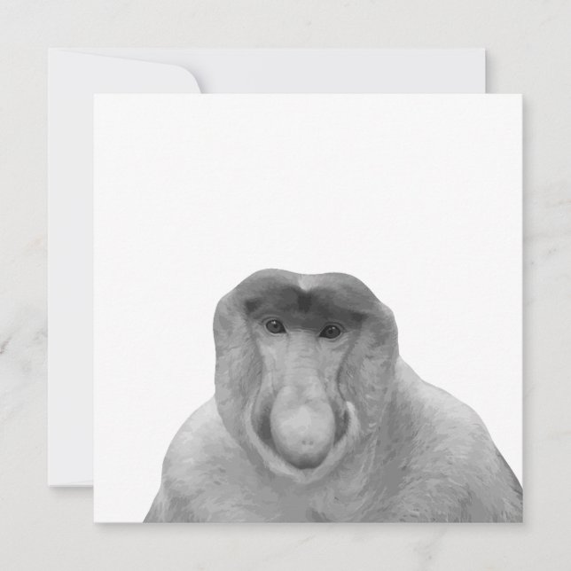 Cartão De Agradecimento Janusz Meme, Proboscis Monkey, Polak, Pole Janus (Frente)