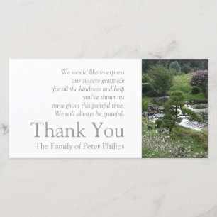 Cartão De Agradecimento Jardim 3 com o obrigado da simpatia dos gatos voc