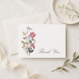 Cartão De Agradecimento Jardim de Flores Silvestres Personalizado