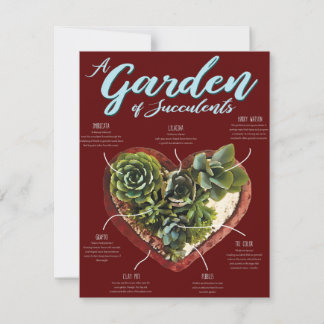 Cartão De Agradecimento Jardim De Sucultivos