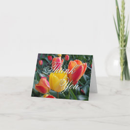 Cartão De Agradecimento Jardim de Tulipas