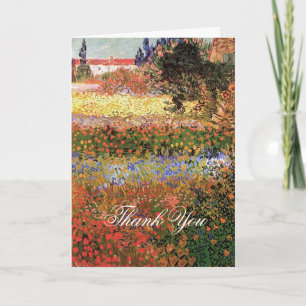 Cartão De Agradecimento Jardim Flor, Vincent Van Gogh. Obrigado