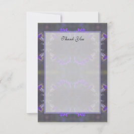 Cartão De Agradecimento Jardim Floral Roxo