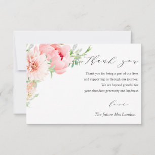 Cartão De Agradecimento Jardim Selvagem Dahlia obrigado de casamento