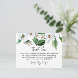 Cartão De Agradecimento Jasmine Funeral Thank You Card Bereavement