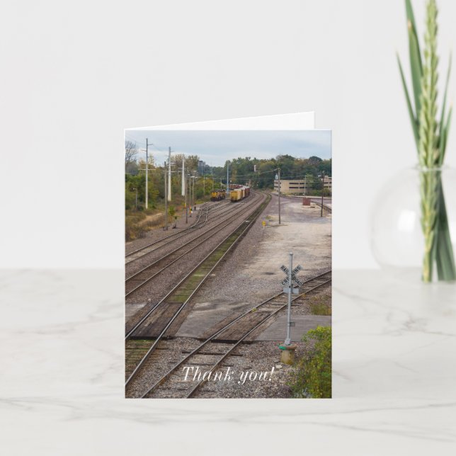 Cartão De Agradecimento Jeff City Railroad Traps Obrigado (Frente)