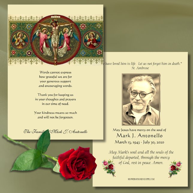 Cartão De Agradecimento Jesus Angels Simpatia Funerária Católica (Criador carregado)