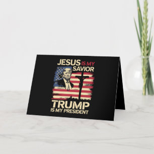 Cartão De Agradecimento Jesus É Meu Salvador Trump É Meu Presidente Bandei