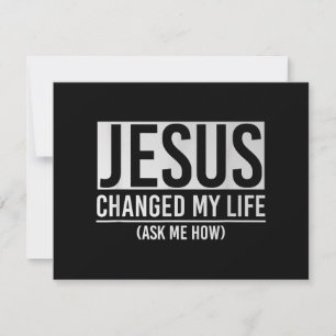 Cartão De Agradecimento Jesus Mudou A Minha Vida Pergunte-Me Como Jesus