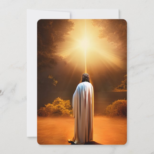 Cartão De Agradecimento Jesus prece em Gethsemane (Frente)