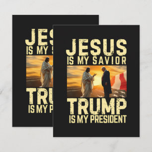 Cartão De Agradecimento Jesus Trump - Jesus É Meu Senhor Salvador