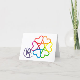 Cartão De Agradecimento Jewish Star of Hearts Art