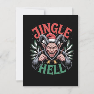 Cartão De Agradecimento Jingle Hell Christmas Krampus Mau Xmas