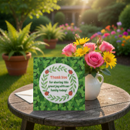 Cartão De Agradecimento Joaninha & Folha Personalizados para 5º Aniversári