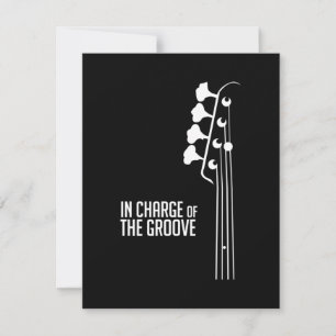Cartão De Agradecimento Jogador de Bass encarregado do Groove